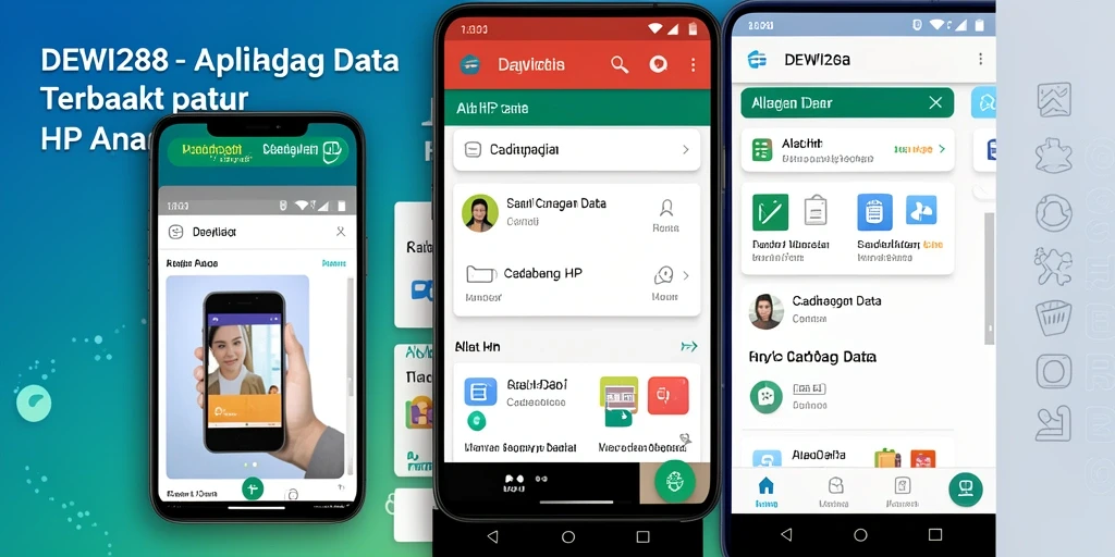 Tampilan antarmuka DEWI288 yang sederhana dan fungsional untuk cadangan data.