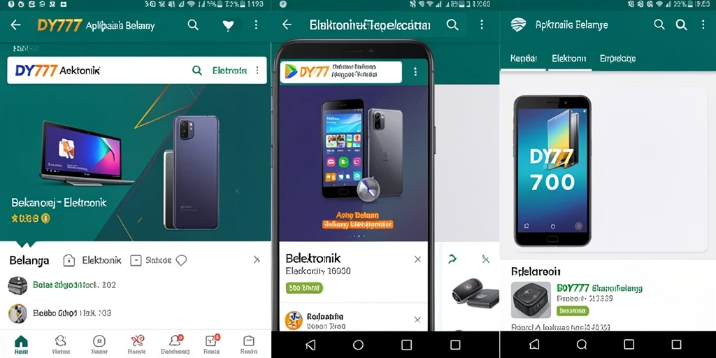 Tampilan antarmuka aplikasi DY777 yang modern dan intuitif.