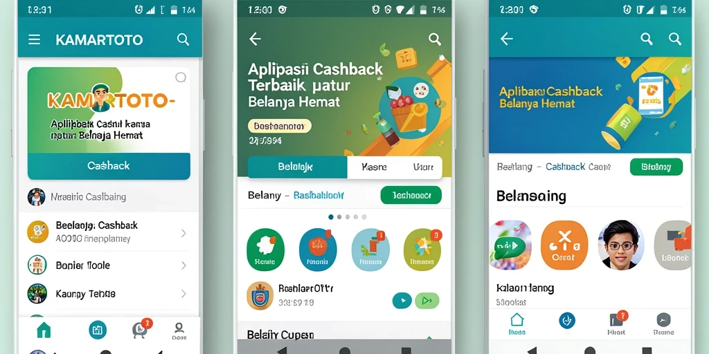 Tampilan user interface KAMARTOTO yang sederhana dan intuitif untuk cashback.