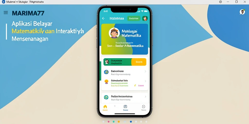Antarmuka aplikasi MARIMA77 yang menarik dan interaktif.