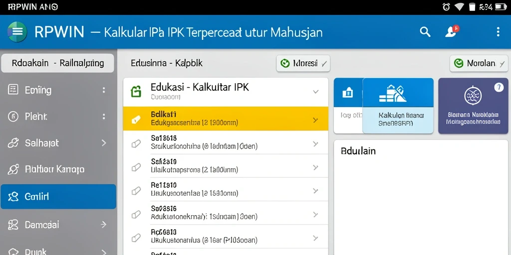 Antarmuka RPWIN yang sederhana dan intuitif untuk kalkulasi IPK.
