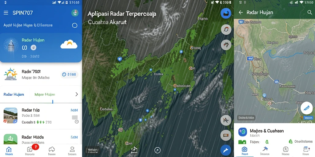 Tampilan antarmuka SPIN707 yang jelas untuk laporan Radar Hujan.
